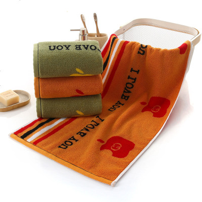 1条提花吸水毛巾成人加厚洗脸巾情侣大面巾定做定制logo绣字