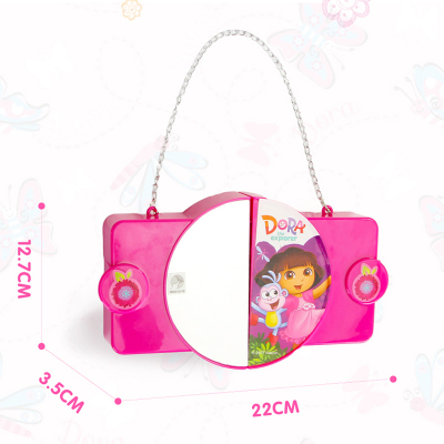 朵拉儿童化妆品女孩演出公主彩妆盒舞台安全无毒可水洗女孩过家家水溶华丽口红美甲组合（DR703绚丽蝴蝶化妆盒）