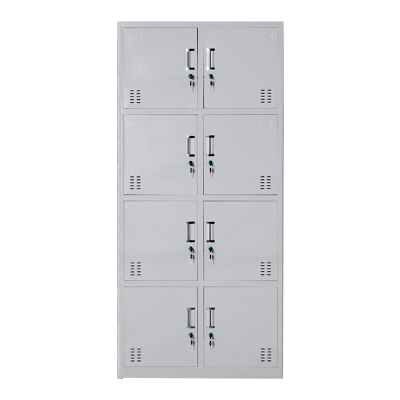 正斌更衣柜员工铁皮柜健身房宿舍储物柜带锁存包柜收纳柜钢制八门更衣柜