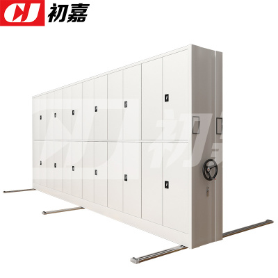 初嘉(CJ)手摇密集架移动档案柜钢制轨道密集柜 一列6组