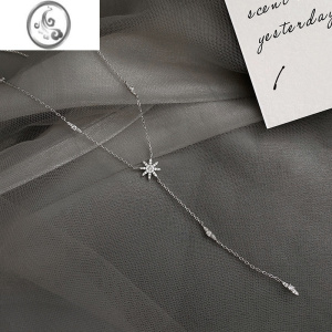 JiMi八芒星法式项链女小众设计感胸链潮简约锁骨链性感吊坠高级感配饰 八芒星项链