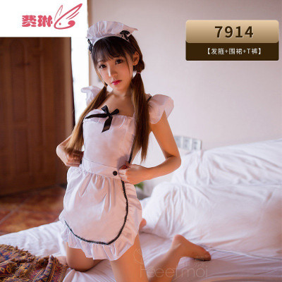 情趣内衣裸背露PP围裙女仆装制服用品套装女性感衣服费琳