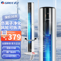 格力(GREE) 塔扇FL-09X62Bhc 电风扇家用办公遥控落地扇 无叶立式塔扇 支持定时功能 遥控版 4种送风模式