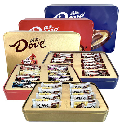 德芙巧克力16颗/32颗多款方形铁盒礼盒装婚庆结婚喜糖节日生日礼