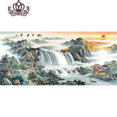 封后水生财钻石画2018新款5D粘贴钻石十字绣砖绣风景山水画满钻大幅满钻-220x90cm送工具/免费补钻/送运费险