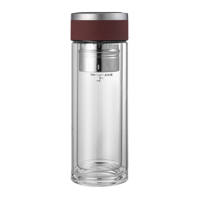 卫未来 双层玻璃杯茶水分离泡茶杯 360ml 个