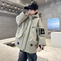 男童加厚外套秋冬款新款男孩派克服中大童冬装痞帅夹棉棉衣潮