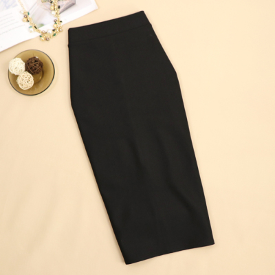 暖青汇白色气质半身裙女夏季新款紧身包裙高腰中长款过膝开叉职业一步裙半身裙