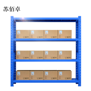 苏佰卓承重200kg货架置物架钢制货架蓝色主架长150宽50高200CM