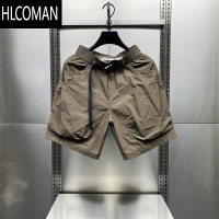 HLCOMAN日系机能风工装速干短裤男夏季宽松多口袋直筒五分裤三四分运动裤
