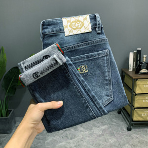 源头好货春秋牛仔裤男亲肤柔软透气修身小直筒裤trouser