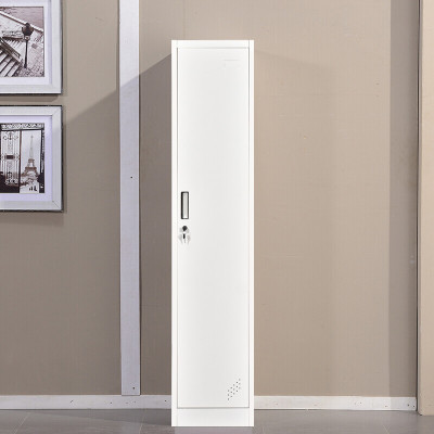 绵冠MIANGUAN更衣柜单门员工柜钢制办公柜宿舍储物柜铁皮柜 单门纯白