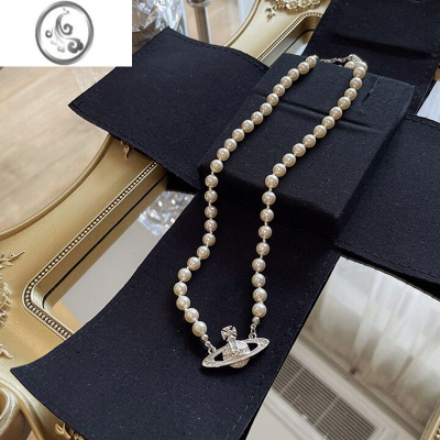 JiMi西太后土星珍珠项链别针轻奢小众2023年新款女网红颈链