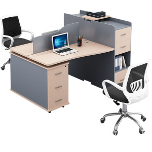 鑫环境 办公家具板式老板桌办公桌简约现代经理桌时尚大班台主管桌屏风隔断工位员工桌财务办公桌