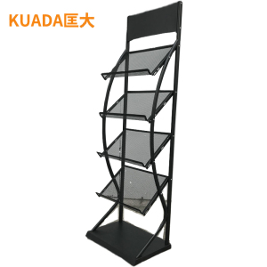 匡大 钢质图书报刊架多层置物架图书馆阅览室书架KDT505 黑色