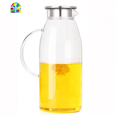 封后特大容量耐热防爆玻璃凉水杯盛储冷水壶装开水扎壶超大号凉壶2.8L FENGHO 2800ml企鹅壶+4只220凉水壶