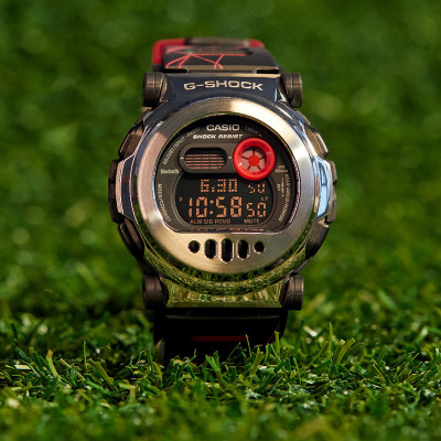 卡西欧手表 G-SHOCK 经典复刻 配备可拆卸表圈 防水防震运动男表G-B001MVA-1PR