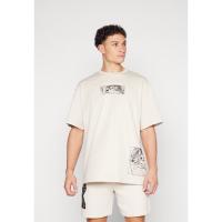 Adidas男士宽松版印花运动T恤 舒适训练健身休闲款