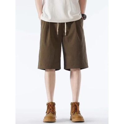 夏季新款美式短裤男潮牌薄款设计感小众宽松大码运动裤