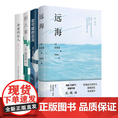 当代韩国文学 4册套装 孔枝泳 远海 亲爱的女儿 您可疑的近况 别人家 孙元平 诺贝尔文学奖得主韩江素食者同类