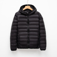 简约百搭休闲新款轻薄黑色女羽绒轻便女款连帽羽绒服