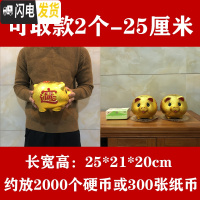 三维工匠储蓄罐储钱罐小猪只进不出大容量大人用家用儿童不可取 25厘米[再送一只25厘米]可取钱