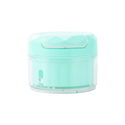 拉蒜搅蒜器家用蒜泥器迷你蒜蓉机切蒜手动多功能蒜泥摆摊货源 敬平 新款绿色拉蒜器304精钢刀头研磨碗(碎物器)