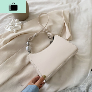 法式腋下包白色包包女2020新款潮夏季复古小众设计百搭斜挎法棍包NEW LAKE女士单肩包