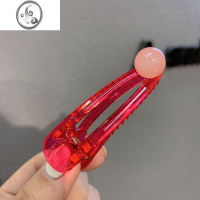 JiMi韩国东大门同款树脂彩色球边夹ins网红少女刘海夹可爱个性小发夹