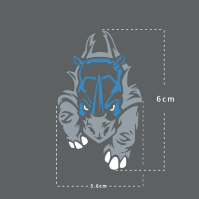 王太医环法自行车贴纸TREK闪电公路车贴纸贴膜自行车防水帖车架贴纸蓝灰犀牛正面
