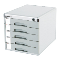 齐心 B2245 办公必备文件柜 五层带锁 银 单个装