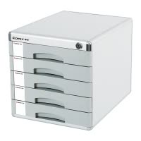 齐心 B2245 办公必备文件柜 五层带锁 银 单个装