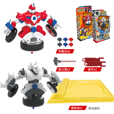 魔幻陀螺3代之机甲战车磨欢模环坨罗脱落2赤影站车套装男孩子玩具赤影+白角犀+盘