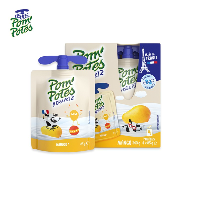 法优乐儿童酸奶宝宝零食常温法国进口不刺激肠胃 芒果口味85g*4袋*2盒