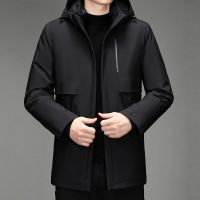 MESONGHUA羽绒服男中长款加厚爸爸装外套大码可脱卸内胆冬装