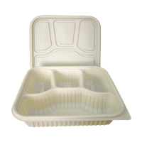 金胜星 一次性降解四格餐盒 1000ml 200套/箱