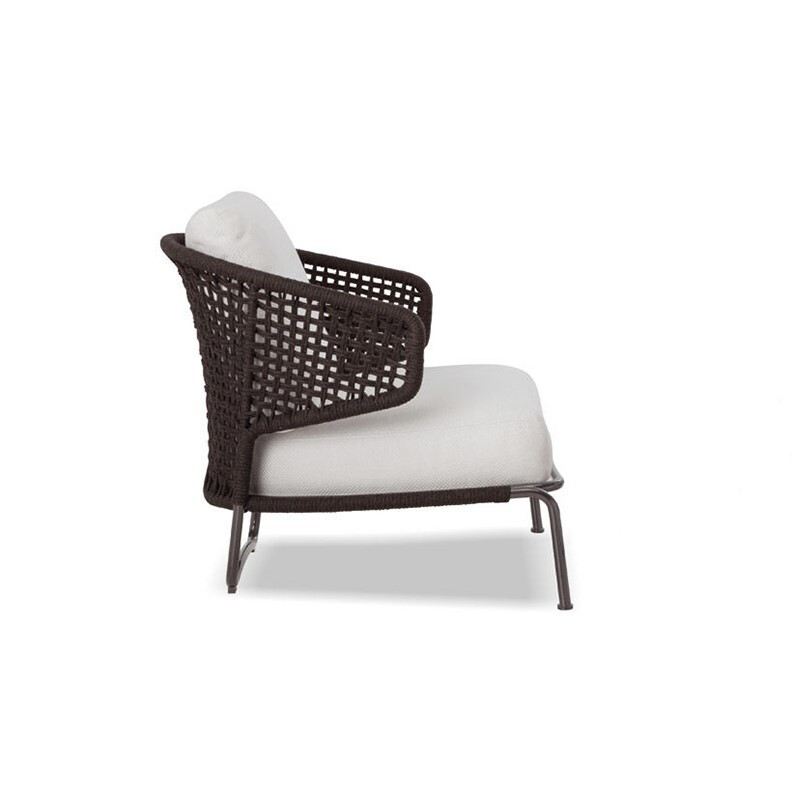 户外编绳沙发休闲庭院花园简约现代露天休闲懒人椅 有扶手单人沙发[编绳]