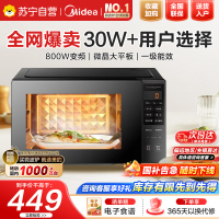 美的(Midea)家用一级变频微波炉800W平板速热一键智能菜单微波杀菌易清洁内胆隐藏式拉手PM20M3