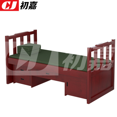初嘉(CJ)单人床单层床木质公寓宿舍床营区家具单人床 B款