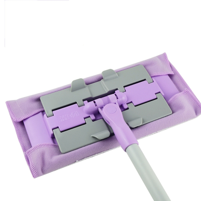 妙洁夹布平板拖把替换布家用夹毛巾实木地板瓷砖拖地懒人墩布紫色升级版