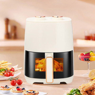 荣事达空气炸锅家用多功能一体新款大容量电烤箱全自动电炸锅机械双旋钮+可视窗口