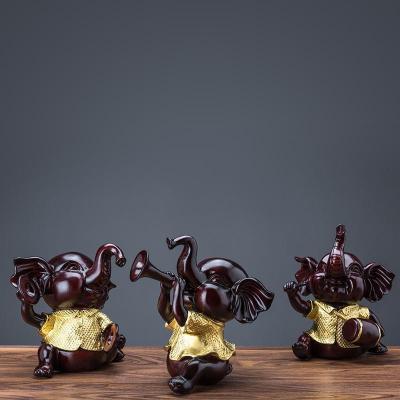 美帮汇大象摆件客厅酒柜电视柜创意家居玄关装饰品三只小象房间布置摆设