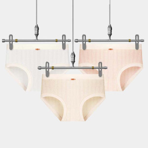 内裤女中山内裤ZK工厂螺纹纯绵女士内裤花边蝴蝶结三角裤