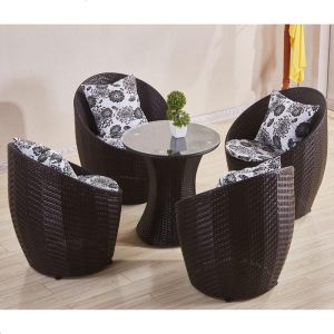 阳台小桌椅藤椅三件套茶几组合单人简约休闲室外铁艺户外庭院椅子