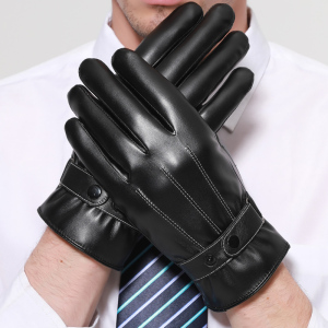 皮手套男冬保暖骑行加绒加厚防风防水触屏户外摩托车防寒手套防滑