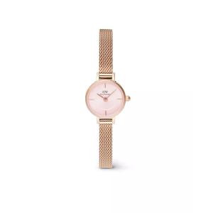 丹尼尔惠灵顿(Daniel Wellington)女士机械表玫瑰金不锈钢表带圆形粉色表盘时尚腕表