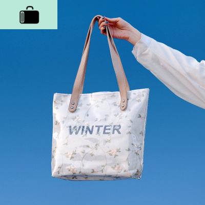 包包女2020新款夏天时尚透明果冻托特包ins洋气百搭大容量单肩包NEW LAKE女士单肩包