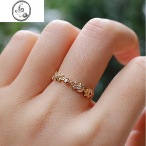 JiMi军恋银银戒指橄榄枝兵哥哥送军嫂海陆空异地情侣礼物女首饰 金枝玉叶新款