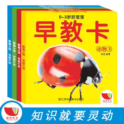 幼儿早教书全4盒看图识字卡片识物绘本撕不烂宝宝书籍0-1-2-3-6岁婴儿早教认知书启蒙翻翻看学