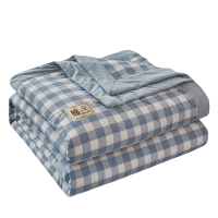 铭思沃空调被1.5米条 蓝格